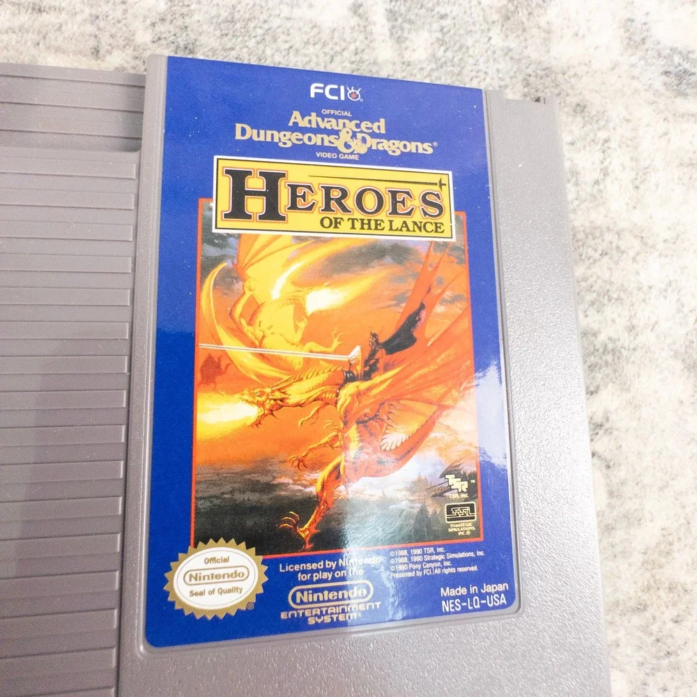 Advanced Dungeons Dragons Heroes of the Lance NES Nintendo Fantasy RPG FCI